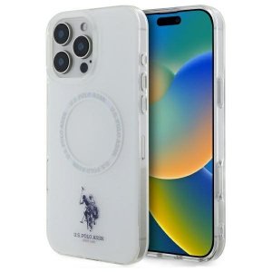 US Polo USHMP16LHOCLDPW iPhone 16Pro 6.3 biały/white IML Ring MagSafe