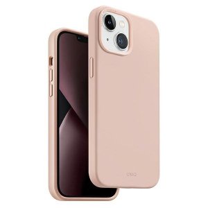 UNIQ etui Lino Hue iPhone 14 / 15 / 13 6,1 Magclick Charging różowy/blush pink