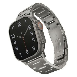 UNIQ pasek Osta Apple Watch 42/44/45/ 49mm Series 1/2/3/4/5/6/7/8/9/SE/SE2/Ultra/Ultra 2 Stainless Steel srebrny/titanium silver