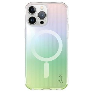UNIQ etui Coehl Linear iPhone 15 Pro 6.1 Magnetic Charging opal/iridescent