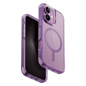 UNIQ etui Combat iPhone 16 6.1 Magclick Charging różowy/grape pink