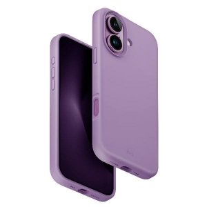 UNIQ etui Lino Hue iPhone 16 6.1Magclick Charging różowy/grape pink