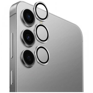 Szkło na obiektyw aparatu UNIQ Optix     Aluminium Camera Lens do Samsung Galaxy S25 srebrny