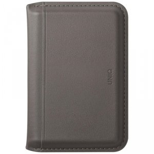 Magnetyczny portfel RFID UNIQ Lyden DS   stojak na telefon szary