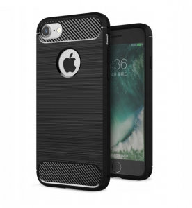 Carbon Case elastyczne etui pokrowiec iPhone 7/8 czarny