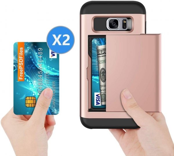Dual Rugged Case Card Slide - Pancerne etui - Samsung Galaxy S6 EDGE (rose-gold)