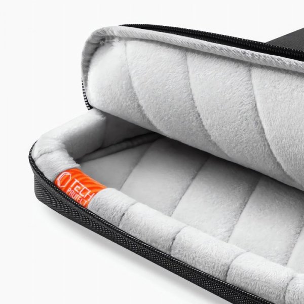 Pancerna Torba Tech-Protect Defender do Laptopa 13 14 cali Wodoodporna (MacBook NEO, Pro, Air 13") Black/Orange