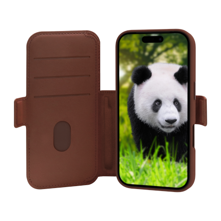 dbramante 1928 Lynge MS - skórzane etui ochronne do iPhone 17 Pro kompatybilne z MagSafe (dark tan)