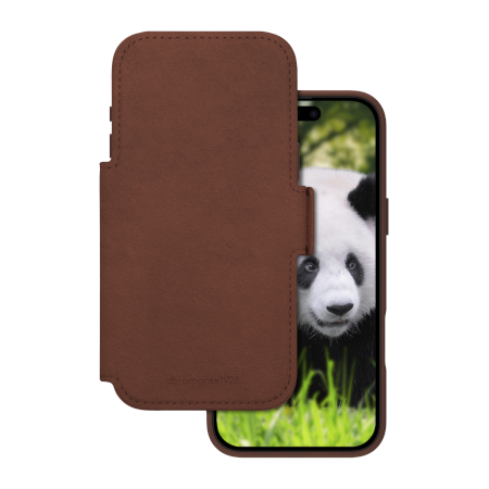 dbramante 1928 Lynge MS - skórzane etui do iPhone 17 Pro Max kompatybilne z MagSafe (dark tan)
