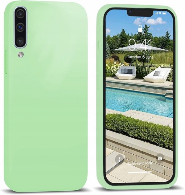 ETUI DO SAMSUNG A70 SILIKON KOLOR SOFT CASE zielony