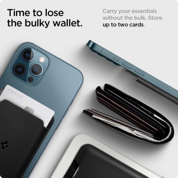 Portfel Magnetyczny Spigen Valentinus MagSafe Universal Card Holder – Czarny (Black)