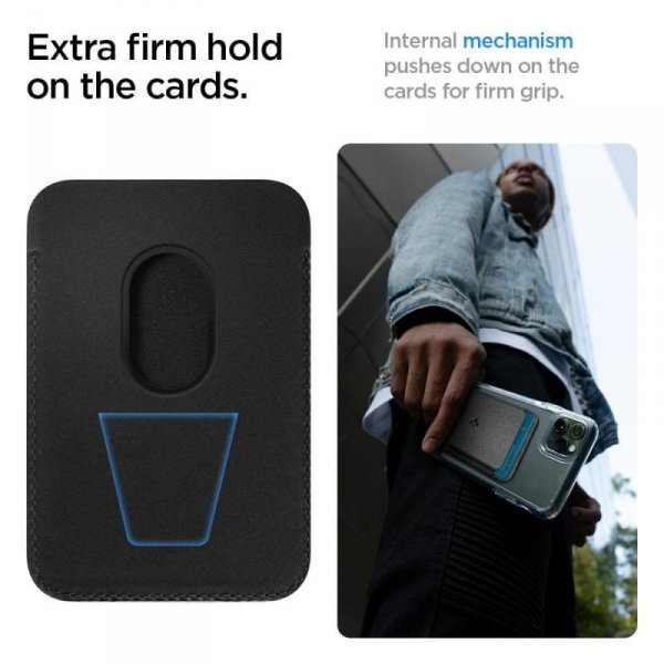Portfel Magnetyczny Spigen Valentinus MagSafe Universal Card Holder – Czarny (Black)