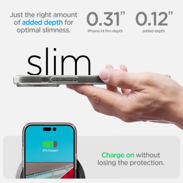 ETUI SPIGEN  ULTRA HYBRID IPHONE 14 PRO FROST CLEAR