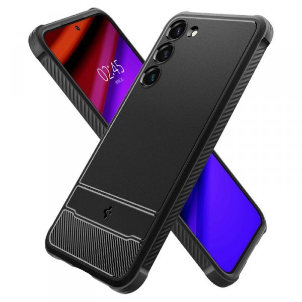 ETUI SPIGEN  RUGGED ARMOR GALAXY S23 MATTE BLACK