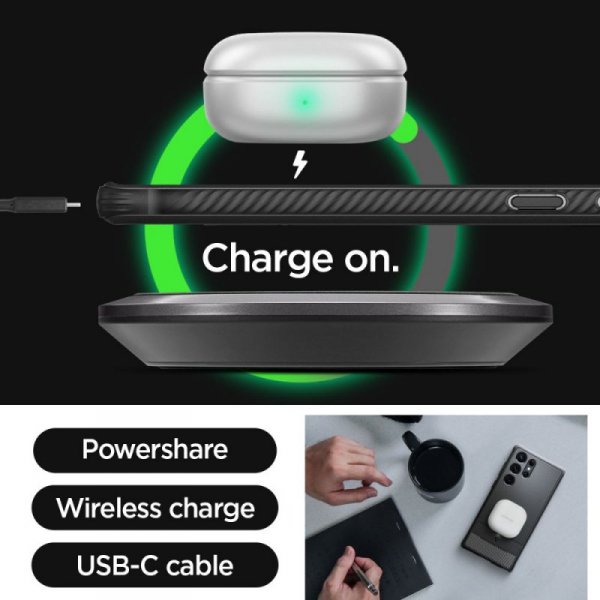 ETUI SPIGEN  RUGGED ARMOR GALAXY S23 ULTRA MATTE BLACK