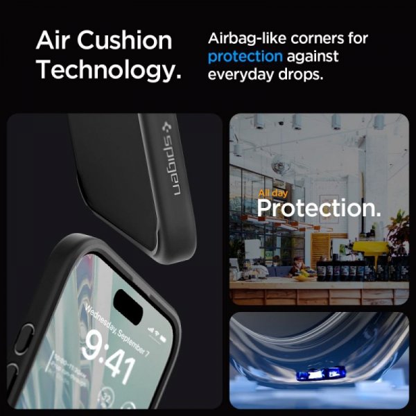ETUI SPIGEN  ULTRA HYBRID IPHONE 15 PRO MAX MATTE BLACK