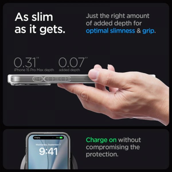 ETUI SPIGEN  ULTRA HYBRID MAG MAGSAFE IPHONE 15 PRO MAX WHITE