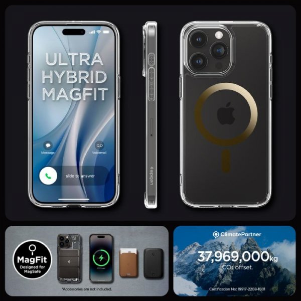 ETUI SPIGEN  ULTRA HYBRID MAG MAGSAFE IPHONE 15 PRO MAX GOLD