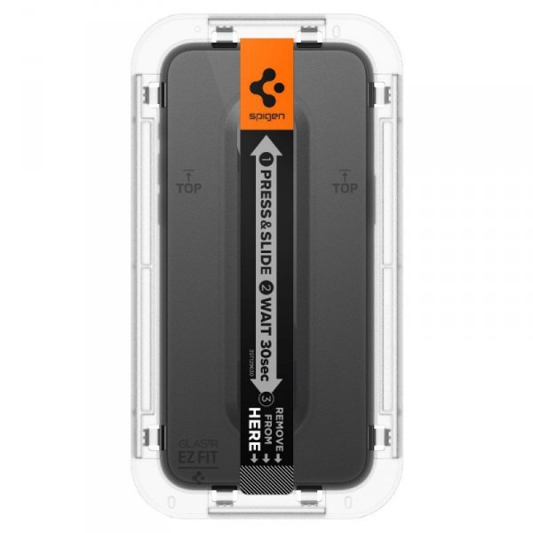SZKŁO HARTOWANE SPIGEN GLAS.TR ”EZ FIT” FC 2-PACK IPHONE 15 PRO BLACK