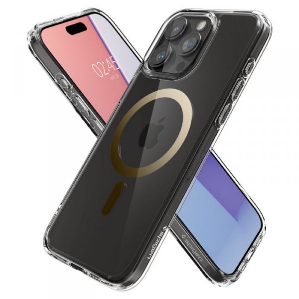 ETUI SPIGEN  ULTRA HYBRID MAG MAGSAFE IPHONE 15 PRO GOLD