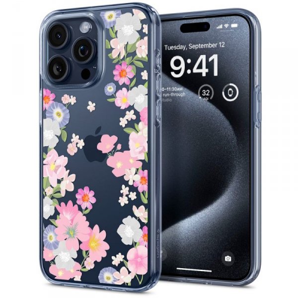 ETUI SPIGEN  LIQUID CRYSTAL IPHONE 15 PRO BLOSSOM