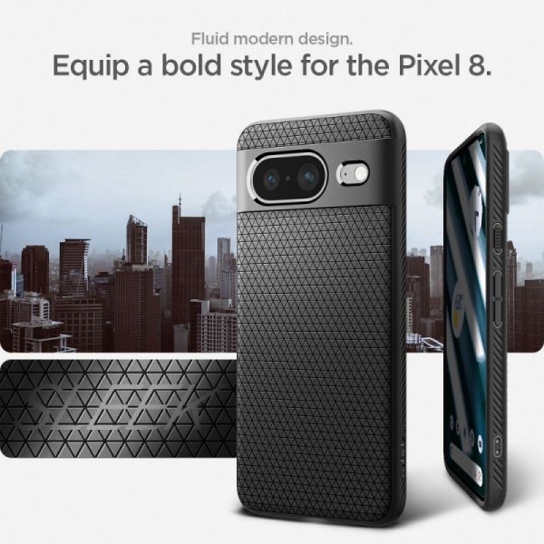 ETUI SPIGEN  LIQUID AIR GOOGLE PIXEL 8 MATTE BLACK