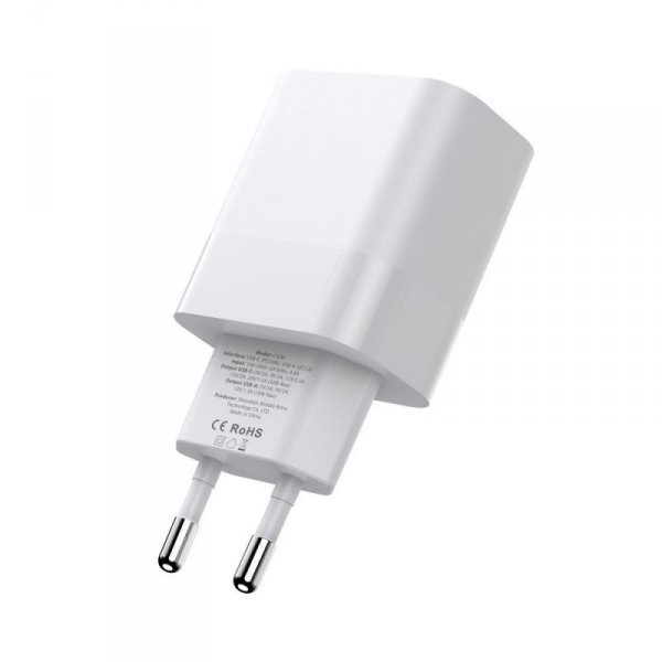 TECH-PROTECT C20W 2-PORT ŁADOWARKA SIECIOWA  PD20W + TYPE-C KABEL  WHITE