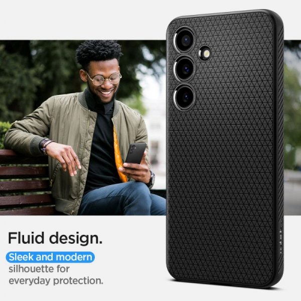 ETUI SPIGEN  LIQUID AIR GALAXY S24+ PLUS MATTE BLACK