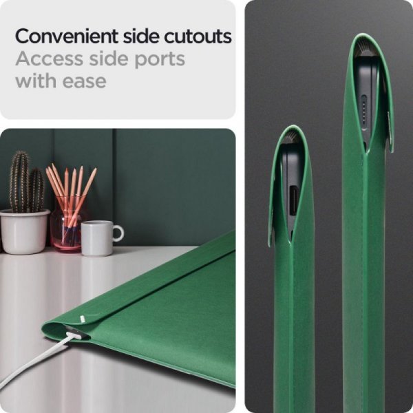ETUI SPIGEN  VALENTINUS SLEEVE LAPTOP 13-14 JEJU GREEN