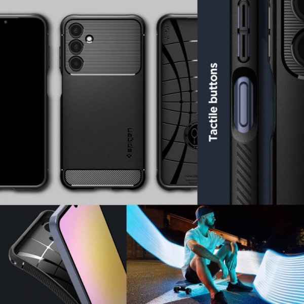 ETUI SPIGEN  RUGGED ARMOR GALAXY A25 5G MATTE BLACK