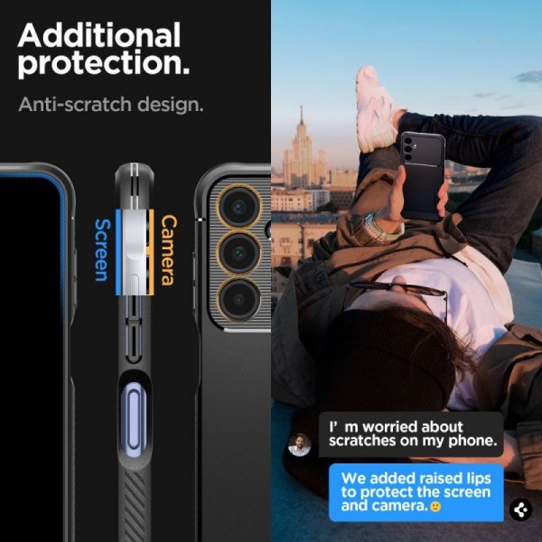 ETUI SPIGEN  RUGGED ARMOR GALAXY A25 5G MATTE BLACK