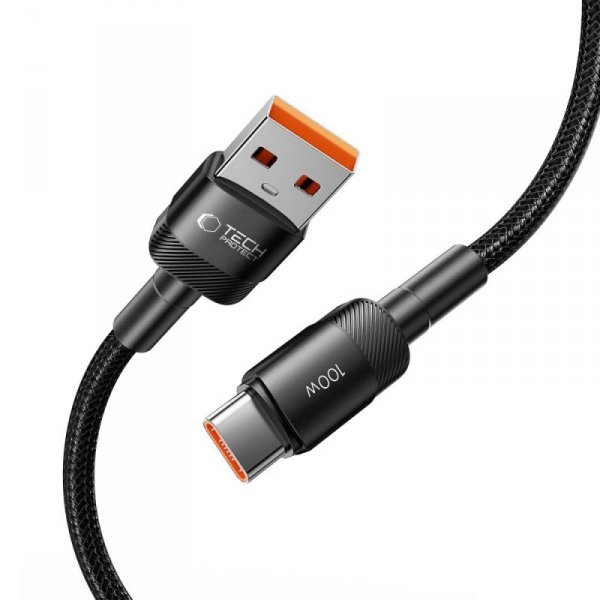 TECH-PROTECT ULTRABOOST EVO TYPE-C KABEL  100W/5A 25CM BLACK