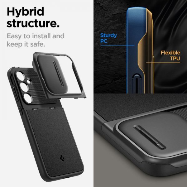 ETUI SPIGEN  OPTIK ARMOR GALAXY A55 5G BLACK