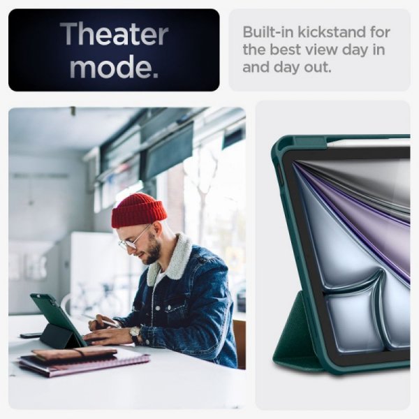 SPIGEN URBAN FIT IPAD AIR 10.9” 4 / 5 / 2020-2022 / 11” 6 / 7 / 2024-2025 MIDNIGHT GREEN