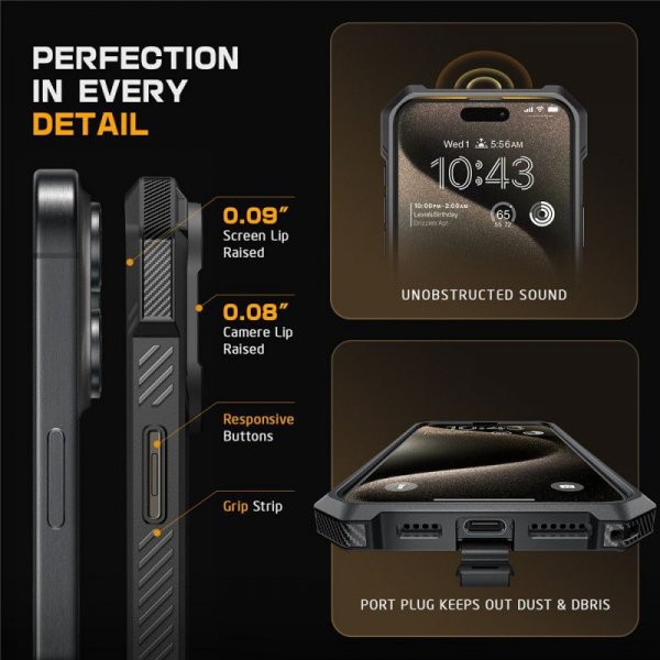 SUPCASE UB GRIP MAG MAGSAFE IPHONE 16 PRO BLACK