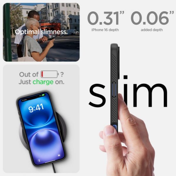 SPIGEN LIQUID AIR IPHONE 16 PLUS MATTE BLACK