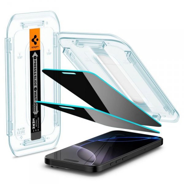 SZKŁO PRYWATYZUJĄCE SPIGEN GLAS.TR ”EZ FIT” 2-PACK IPHONE 16 PRO PRIVACY