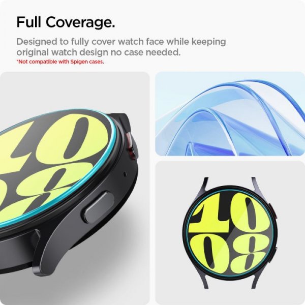 SZKŁO HARTOWANE SPIGEN GLAS.TR ”EZ-FIT” 2-PACK GALAXY WATCH 7 (40 MM) CLEAR