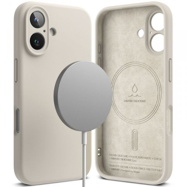 RINGKE SILICONE MAGNETIC MAGSAFE IPHONE 16 STONE