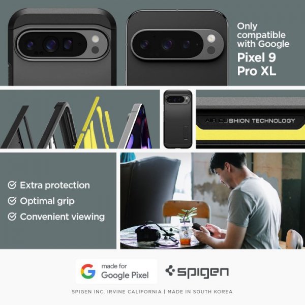 ETUI SPIGEN  TOUGH ARMOR GOOGLE PIXEL 9 PRO XL BLACK