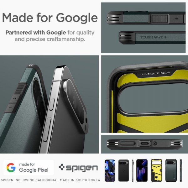 ETUI SPIGEN  TOUGH ARMOR GOOGLE PIXEL 9 PRO XL ABYSS GREEN