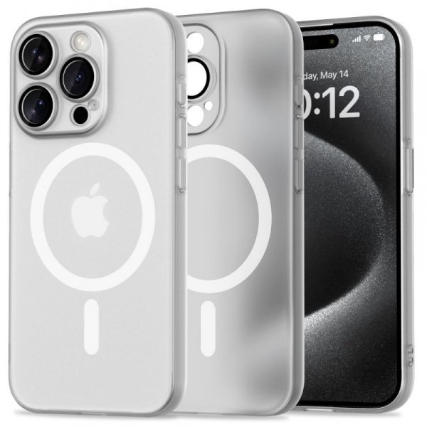ETUI TECH-PROTECT  MAGSLIM MAGSAFE IPHONE 15 PRO MATTE/WHITE