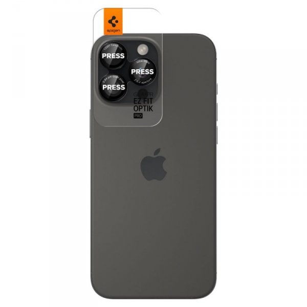 OSŁONA APARATU SPIGEN OPTIK PRO L-SERIES GLAS.TR ”EZ FIT” CAMERA PROTECTOR 2-PACK IPHONE 14 PRO / PRO MAX / 15 PRO / PRO MAX / 1