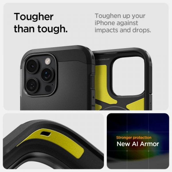 PANCERNE ETUI SPIGEN TOUGH ARMOR  ”T” MAG MAGSAFE IPHONE 16 PRO BLACK