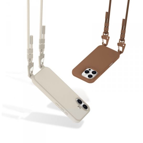 ETUI TECH-PROTECT  MAGNECKLACE MAGSAFE IPHONE 12 / 12 PRO CHOCOLATE BROWN