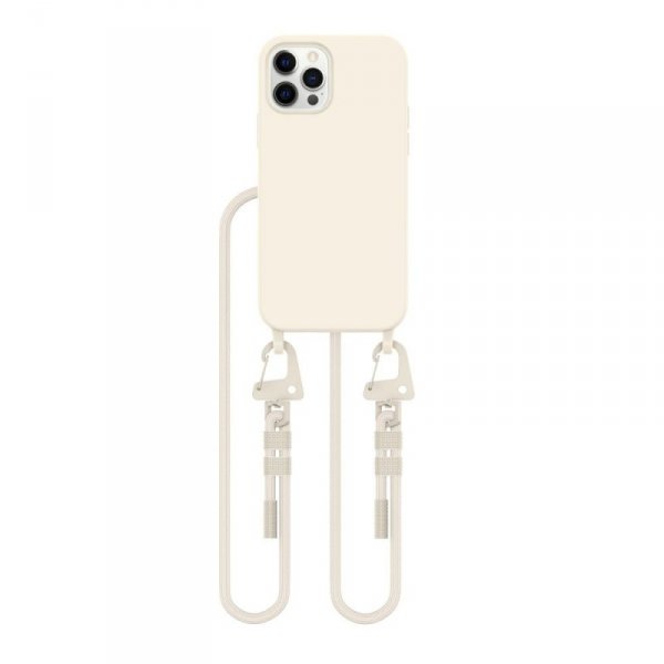 ETUI TECH-PROTECT  MAGNECKLACE MAGSAFE IPHONE 12 / 12 PRO COSMIC LATTE