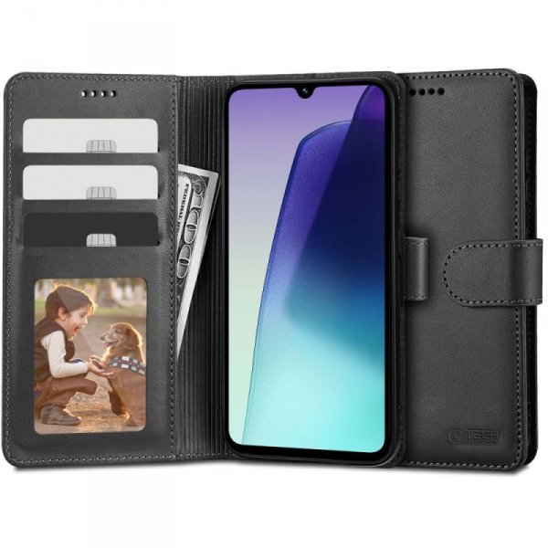 ETUI OTWIERANE KSIĄŻKOWE ETUI FUTERAŁ TECH-PROTECT   WALLET XIAOMI REDMI 14C BLACK