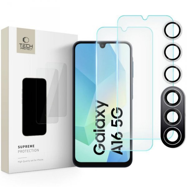 SZKŁO HARTOWANE TECH-PROTECT SUPREME SET 3-PACK GALAXY A16 4G / 5G CLEAR