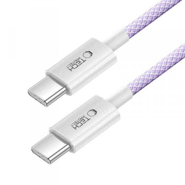 TECH-PROTECT ULTRABOOST LITE TYPE-C KABEL  PD60W/3A 100CM MAUVE
