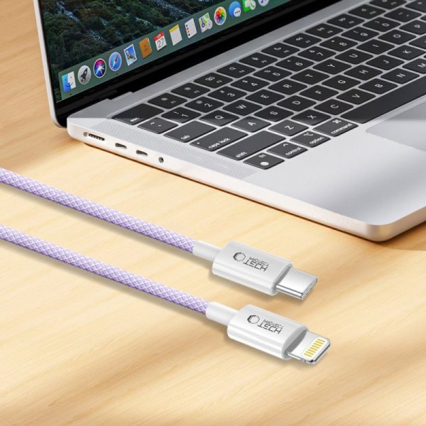 TECH-PROTECT ULTRABOOST LITE LIGHTNING KABEL  PD27W/3A 100CM MAUVE